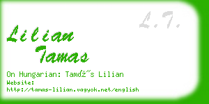 lilian tamas business card